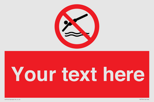 Custom prohibition no diving